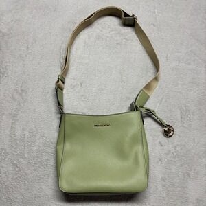 Michael Kors Jet Set Travel Small Messenger Bag Faux Leather Light Sage VG Cond‎